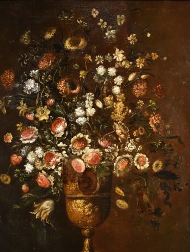 Andrea Scacciati ( 1642-1710), Composition de fleurs (2/3) - Antichità Castelbarco