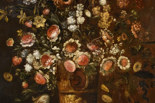 Antiquités - Andrea Scacciati ( 1642-1710), Composition de fleurs (2/3)