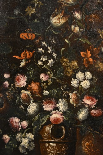 Tableaux et dessins Tableaux XVIIe siècle - Andrea Scacciati (1642-1710), Composition de fleurs (3 de 3)