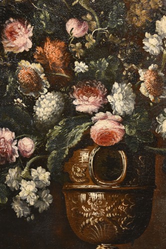 Louis XIV - Andrea Scacciati (1642-1710), Composition de fleurs (3 de 3)