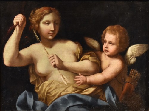 Venus Disarming Love, Italian school of the 17th century