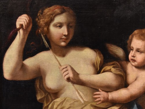 Paintings & Drawings  - Venus Disarming Love, Italian school of the 17th century