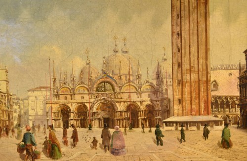 View Of Venice With St. Mark&#039;s Square, Vedutist Painter Of The 19th Century - Napoléon III