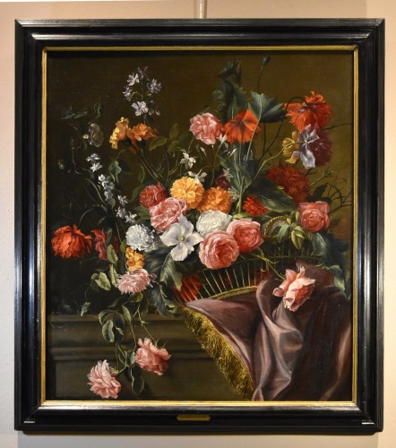 Jean-Michel Picart (1600 - 1682),), Still Life Of Flowers - Paintings & Drawings Style Louis XIII