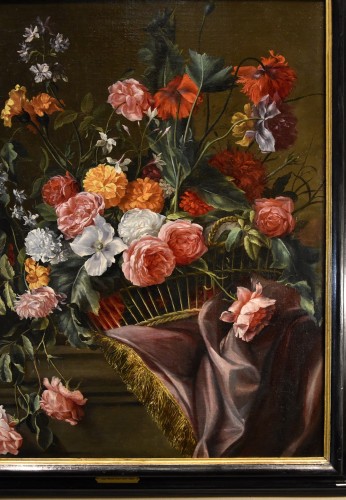 17th century - Jean-Michel Picart (1600 - 1682),), Still Life Of Flowers