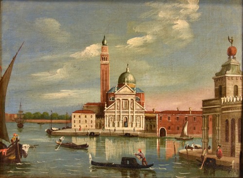 Vue de Venise avec l'île de San Giorgio Maggiore, Venise 19e siècle