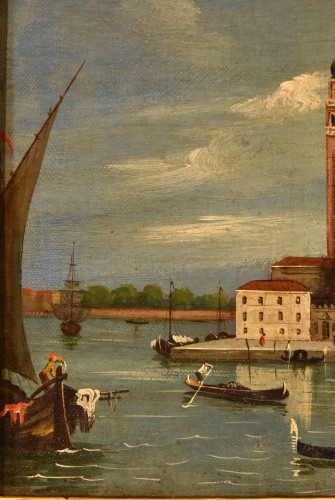 Vue de Venise avec l'île de San Giorgio Maggiore, Venise 19e siècle - Antichità Castelbarco