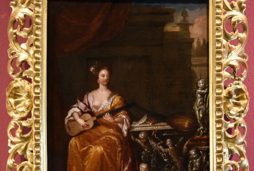 Antiquités - Joueur de guitare, Gaspard Netscher (1639 - 1684)