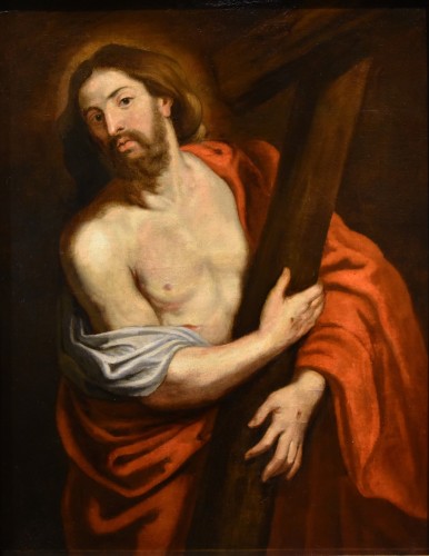 Christ portant la Croix, attribué à l'atelier d'Anthoon Van Dyck (1599 - 1641)