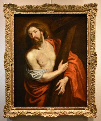 Christ Carrying The Cross, attributed to the Workshop of Anthoon Van Dyck (1599 - 1641) - Paintings & Drawings Style Louis XIII