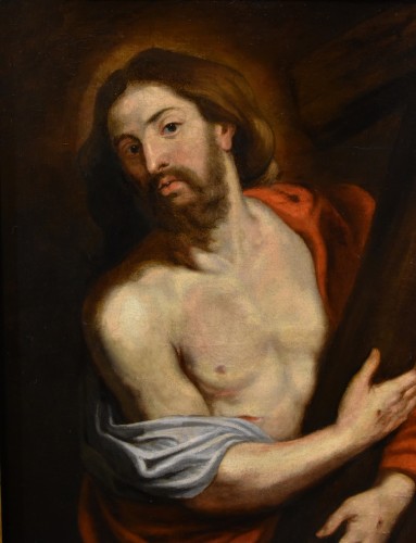 Antiquités - Christ Carrying The Cross, attributed to the Workshop of Anthoon Van Dyck (1599 - 1641)