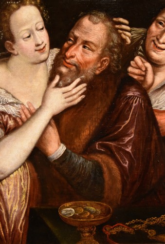 Paintings & Drawings  - The Mismatched Couple, 17th Century Flemish School