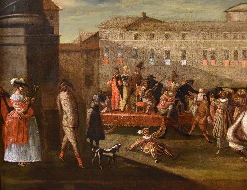 Louis XIII - Carnaval à Rome sur la Piazza Colonna, école Romaine des Bamboccianti (XVIIe Siècle)