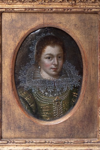 Presumed Portrait of Amalia von Solms, Dutch School of the 17th century - Paintings & Drawings Style Louis XIII