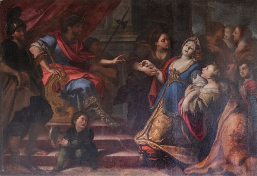 Esther and Ahasuerus, Venetian School. 17th century