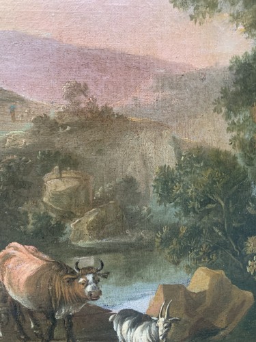 Aminatited Italian Landscape, Duch school of the 17th century - 