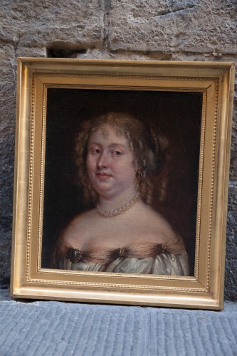 Portrait de dame aux perles (Marie de Lorraine, Duchesse de Guise ?) - Louis XIV