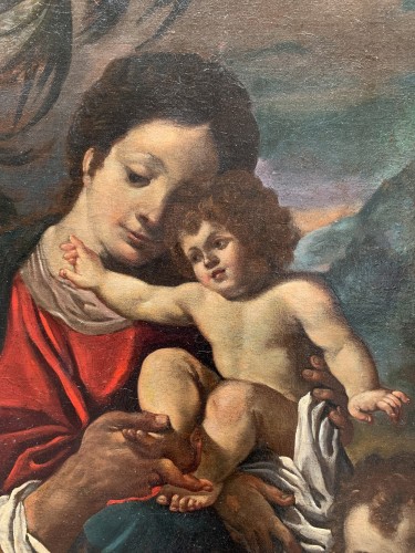 The Holy Family with the Infant Saint John the Baptist - Paintings & Drawings Style Louis XIII