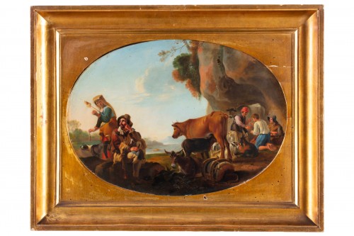 Jan Miel (1599 ? - 1664) - Paysage avec bergers et troupeaux
