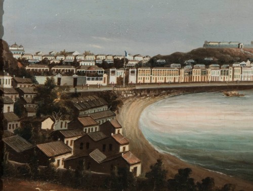 19th century - 19th century Chinese school View of Praya Grande, Macau