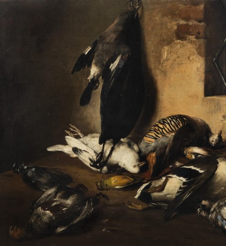 18th century - Interior of pantry with feathered game and cat