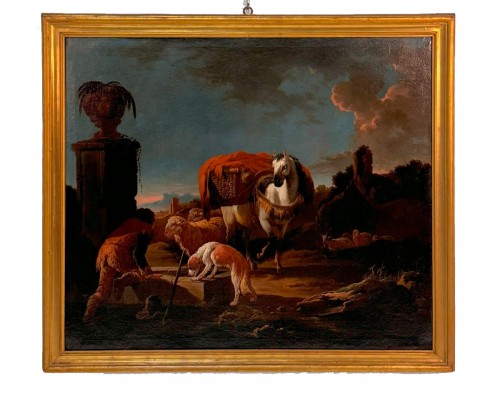 Berger avec troupeaux et cheval, Philipp Peter Roos (1657-1706)