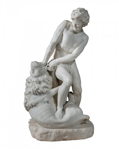 Carlo Romano (1810 -1883) - Samson et le lion