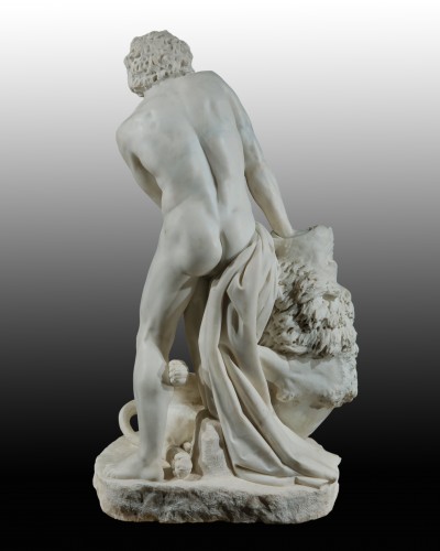 Carlo Romano (1810 -1883) - Samson et le lion - Sculpture Style 