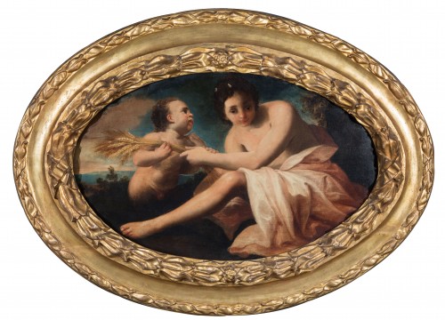 Venetian School, Diana with Cupid offering the Ears of Wheat