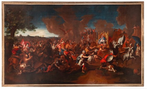 Battle scene,  Anonymous French artist of the 17th century