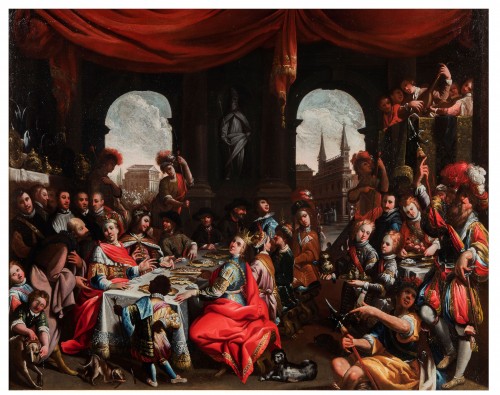 Barbelli Gian Giacomo (1604-1656), The Wedding Feast of Esther and Ahasuer