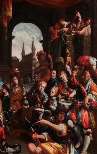 Barbelli Gian Giacomo (1604-1656), Banquet pour les noces d'Esther et Assuérus - 