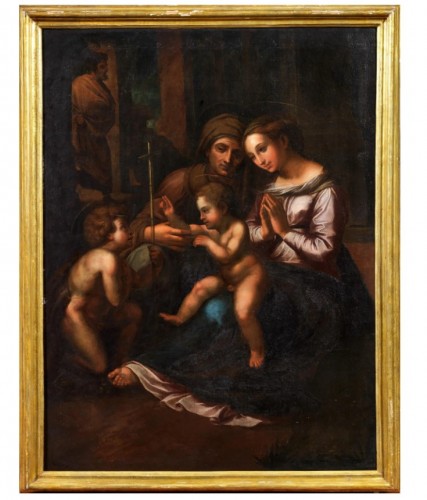 Anonymous of the 17th century, "Madonna with Child", (copy of Raphael)