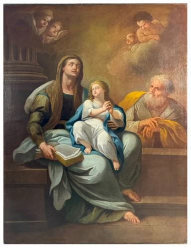 Anonymous, 18th century, Neapolitan school "Education of the Virgin"