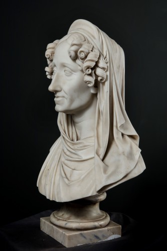 Giuseppe Bogliani (1805 - 1881) Buste de Teresa Spinola Raggi - Sculpture Style Napoléon III