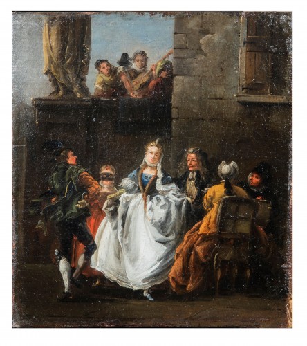 XVIIe siècle - Scène de Carnaval ou Menuet  et -Le charlatan   G.B. Bison (1762 – 1844)