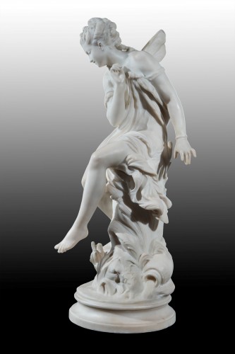 Sculpture Sculpture en Marbre - Mathurin Moreau (1822 - 1912) - Libellule