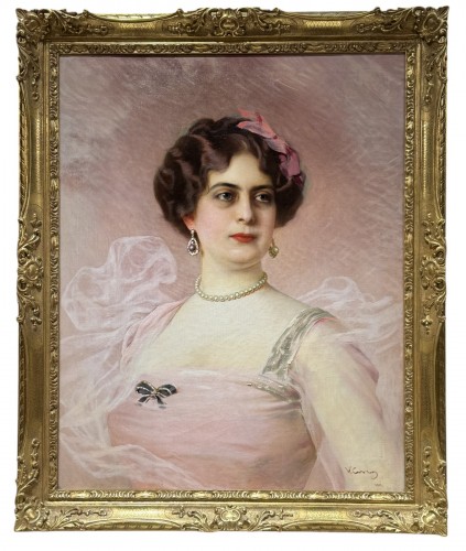 Vittorio Matteo Corcos (1859-1933)  - Portrait de la princesse Maria Pavlovna Demidoff