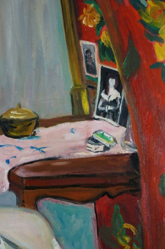 Paintings & Drawings  - Albert Bertalan (1899-1957) &quot;Nude in a red interior&quot;