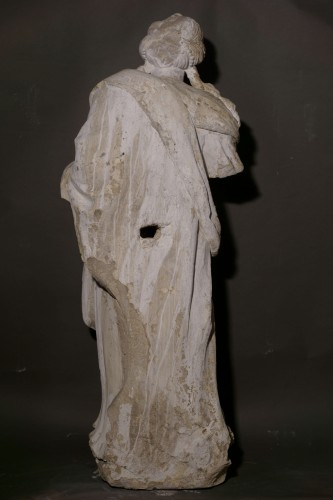 Antiquités - Sculpture en pierre de Bourgogne 17e siècle