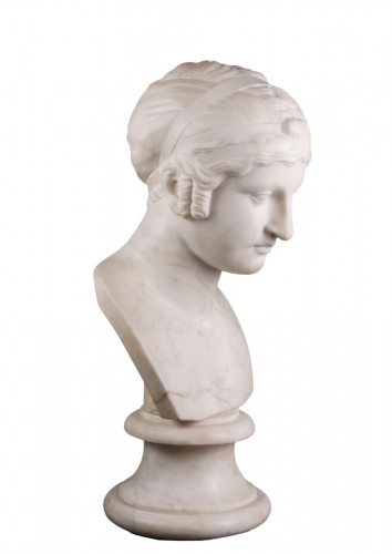 Cincinnato Baruzzi (1796-1878) Sappho - Marble Bust