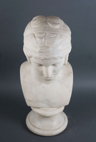 Cincinnato Baruzzi (1796-1878) Sappho - Marble Bust - Louis-Philippe