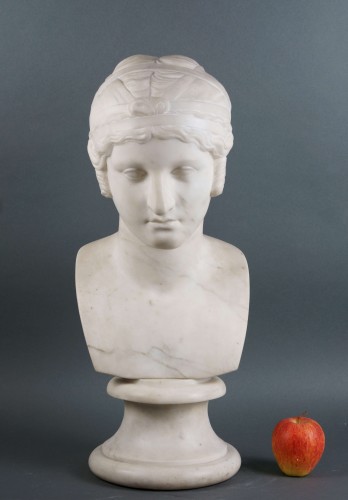 Antiquités - Cincinnato Baruzzi (1796-1878) Sappho - Marble Bust