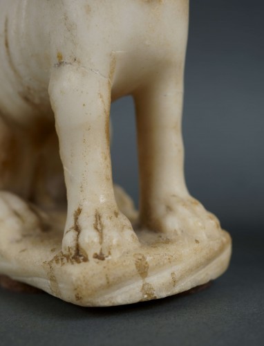 16th Venetian Small Marble Guardian Lions - 