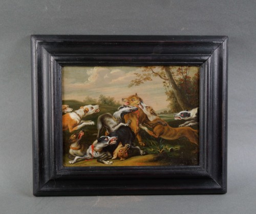 Pair of Hunting Scenes - 17th Flemish School - 