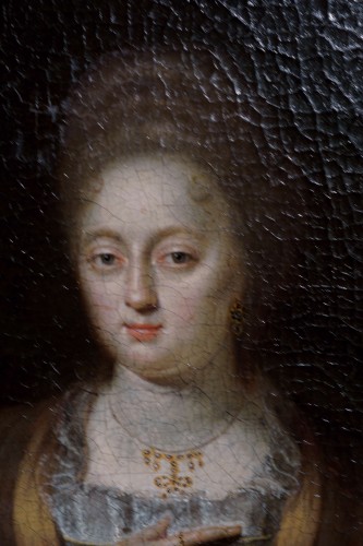 Gerard Wigmana (1673-1741) Portrait de Dame aux Bijoux - Tableaux et dessins Style Régence