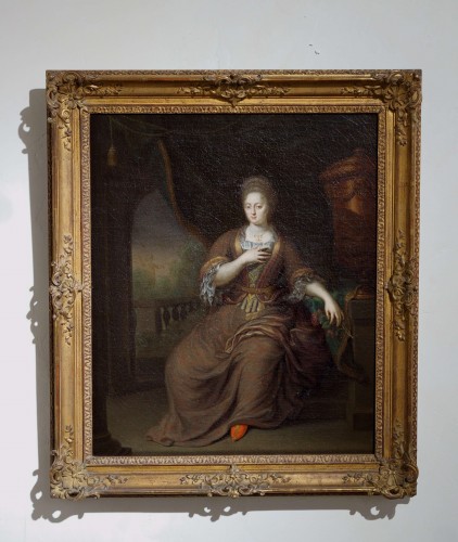 Tableaux et dessins Tableaux XVIIIe siècle - Gerard Wigmana (1673-1741) Portrait de Dame aux Bijoux