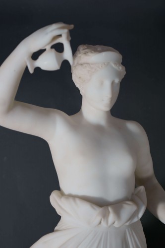 Mid-19th Hebe Impressive Neoclassical Marble Sculpture - Sculpture Style Louis-Philippe