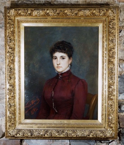 Léon Herbo (1850-1907) Portrait de Jeune Femme - Antichità San Felice