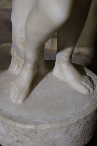 18th  Neoclassical Marble Male Nude - Louis XVI